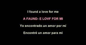 Ed Sheeran (I found a love for me) letra en ingles,pronunciacion,en español y significado.