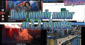 Cómo dividir la pantalla del monitor en dos, tres o cuatro partes usando atajos del teclado