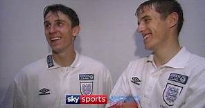 "We're a good partnership" "Are we?" - A young Gary & Phil Neville on playing together
