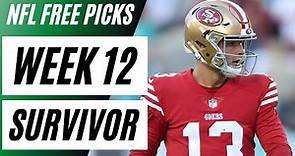 NFL Survivor Pool Picks Week 12 | NFL Survivor Strategy | NFL Picks Week 12