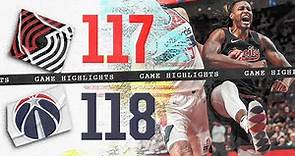 Portland Trail Blazers 117, Washington Wizards 118 | Game Highlights | Dec. 21, 2023