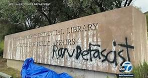 Ronald Reagan Presidential library vandalized ahead of DeSantis visit