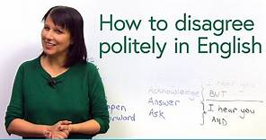 How to disagree politely in English