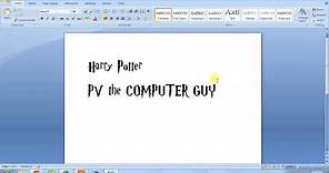 How to install HARRY POTTER font on your PC.