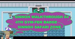 Pokemon Planet World-Sinnoh Walkthrough #4 - Fen Badge From 4th Gym- Sinnoh Safari Zone Location