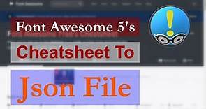 Font Awesome 5's Cheatsheet To Json File