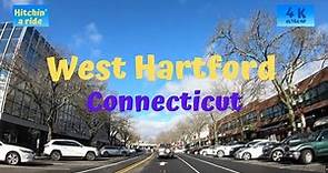 West Hartford Connecticut Drive thru 4K Travel Video