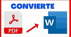 Como Convertir PDF a Word (GRATIS)