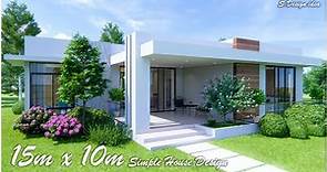 Simple House | House design idea | 15m x 10m with 3Bedroom