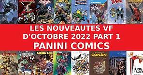Octobre 2022 : Les nouveautés VF à paraître chez Panini Comics