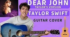 Taylor Swift - Dear John (TV) (guitar cover with tabs|chords on screen) 🎸🎶
