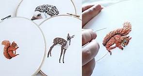 Hand Embroidery: Stitching Woodland Creatures