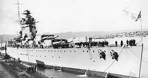 HMS Rodney - Blasting Bismarck and Shore Targets