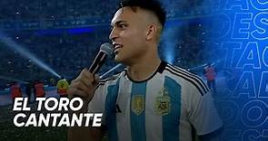 Lautaro Martínez y sus dotes de cantante en los festejos - Argentina 7-0 Curazao - Amistoso 2023