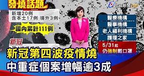 新冠第四波疫情燒 中重症個案增幅逾3成【發燒話題】-20230523