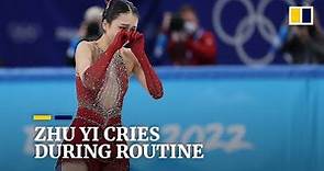 Tears and online criticism as China’s US-born skater Zhu Yi falters in another Olympic routine