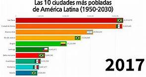 10 CIUDADES con más POBLACIÓN de AMÉRICA LATINA [1950-2020]