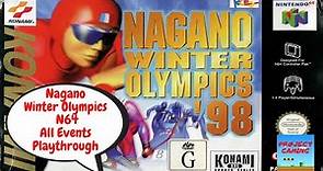 Nagano Winter Olympics 98 N64 All Events Playthrough