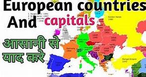 Europe countries list countries and capitals/europe countries map/europe country