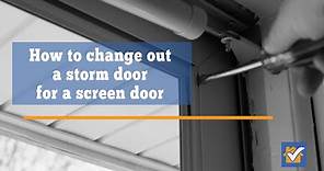 How to Change a Screen door to a Glass Storm Door