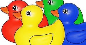 Rubber Ducks Teaching Colors - Learning Basic Colours Video for Kids