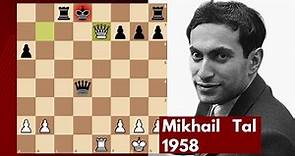 beautiful & strong chess game ◇ Mikhail Tal 1958
