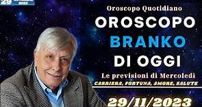 Oroscopo oggi di Branko - 29/11/2023 | Carriera di Mercoledì