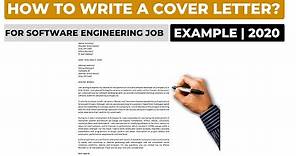 How To Write A Cover Letter For A Software Engineering Job? | Example