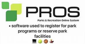 Learn how to use PROS, the new Parks & Rec online reservation software!