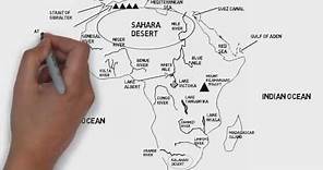 Physical Geography of Africa Continent / Physical Map of African Continent / Africa Geographic Map