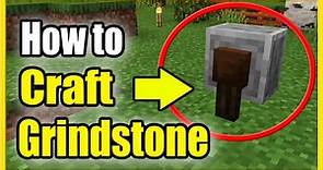 How to Make a Grindstone in Minecraft Survival (Recipe Tutorial)(disenchant weapons)