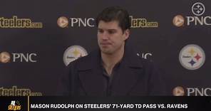 Mason Rudolph Discusses Steelers Pivotal TD Pass Against Ravens