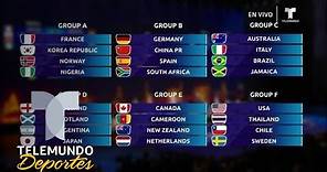 Así quedaron conformados los grupos en el Sorteo de la Copa Mundial Femenina 2019 | Telemundo