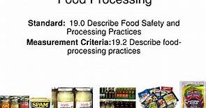 PPT - Food Processing PowerPoint Presentation, free download - ID:9369678