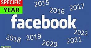 Facebook How to show a specific Year on Facebook Timeline on Facebook Desktop