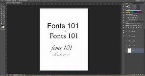 Photoshop CS6 Tutorial - 180 - Fonts 101