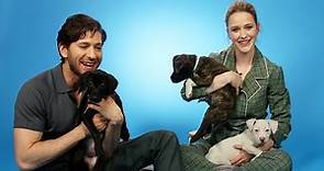 Rachel Brosnahan And Michael Zegen Play With Puppies While Answering Fan Questions