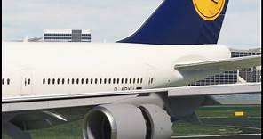 A very impressive landing was made by a Lufthansa plane at Frankfurt Airport