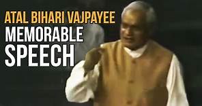 Atal Bihari Vajpayee Greatest Speech Ever In Indian Parliament | Manastars
