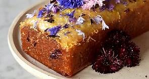 Lavender & Lemon Cake with Edible Flowers