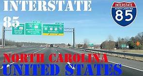 I-85 North - Charlotte to Greensboro - North Carolina - Highway Drive