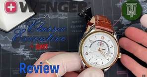 Wenger Classic Executive GMT [Swiss Army] Watch - Review & Unboxing (79306C / Ronda 515H)