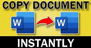 How to Copy a Word Document into a Blank Document Instantly