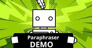 Paraphraser Tool Demo | QuillBot Official
