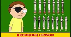 Rick and Morty | Evil Morty Theme | Recorder Notes Tutorial ♪♪♪