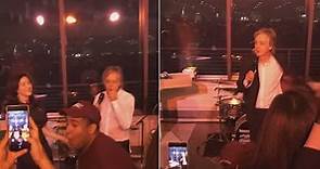 Paul McCartney serenades wife Nancy Shevell at a party
