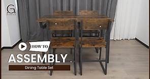 Assembly Tutorial：Dining Table Set