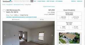 Searching for HUD properties on Foreclosure.com - Listing type help video