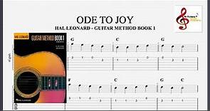 ODE TO JOY - Beethoven - Hal Leonard Book 1 ( Guitar Notes TAB Chords )