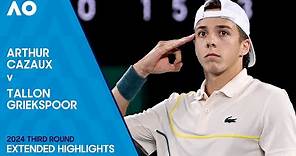 Arthur Cazaux v Tallon Griekspoor Extended Highlights | Australian Open 2024 Third Round